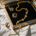 Gold Sparkle Point Medallion Necklace